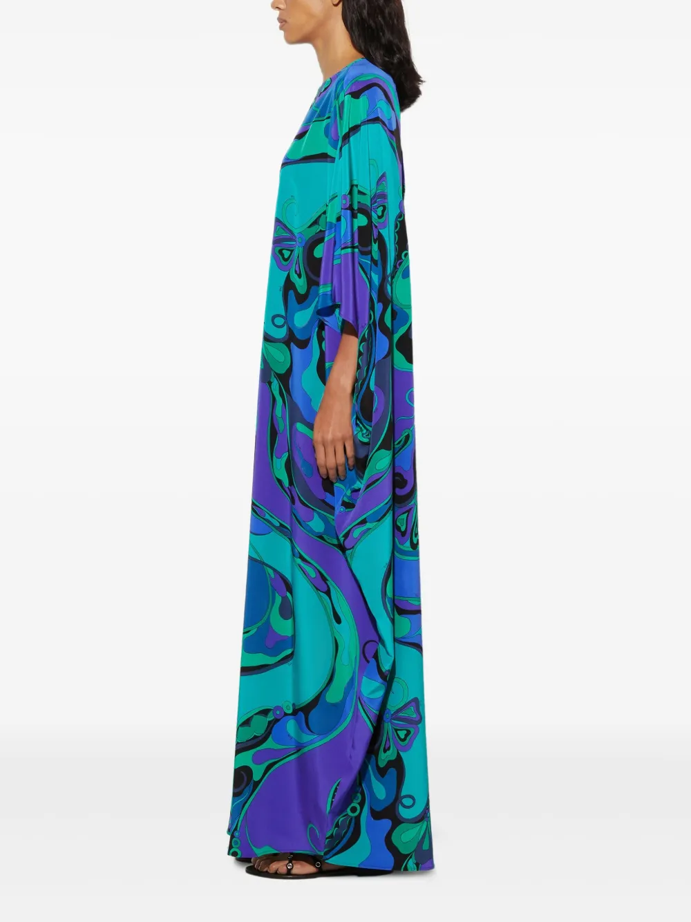 PUCCI Maxi-jurk met abstracte print Blauw