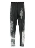 Yohji Yamamoto semi-sheer trousers - Black