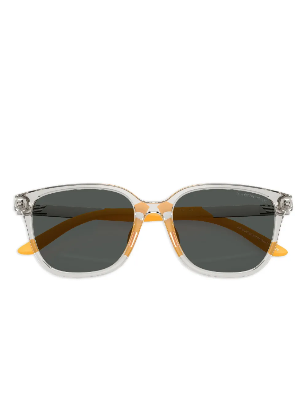 Emporio Armani Zonnebril met vierkant montuur Zilver