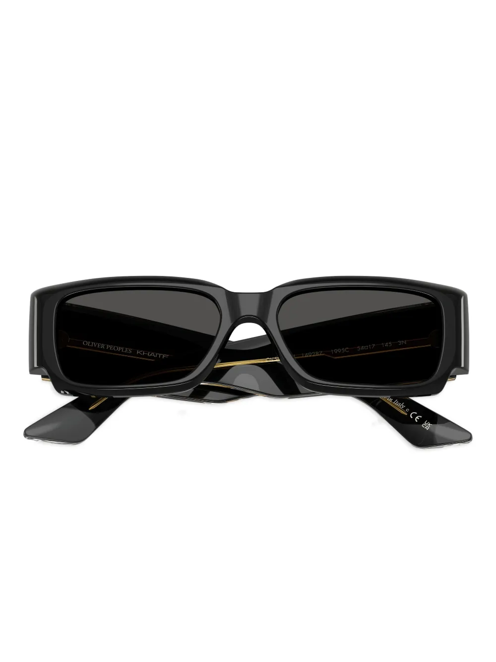 Oliver Peoples Zonnebril met vierkant montuur Zwart