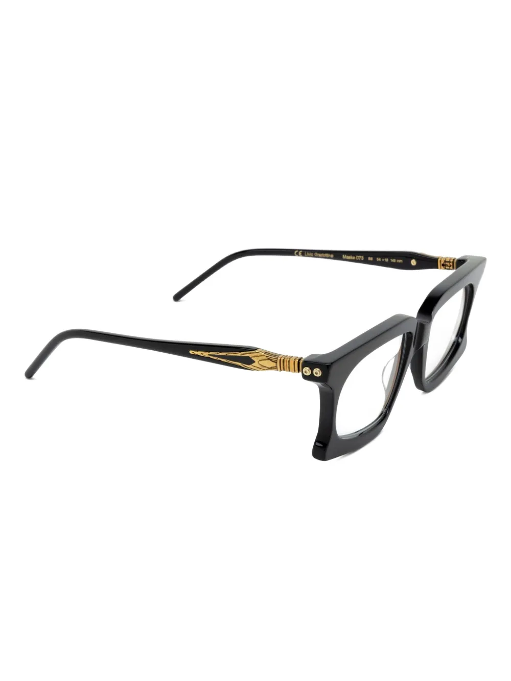 Kuboraum lunettes de vue géométriques D73 à détail doré | Homme | Image 2