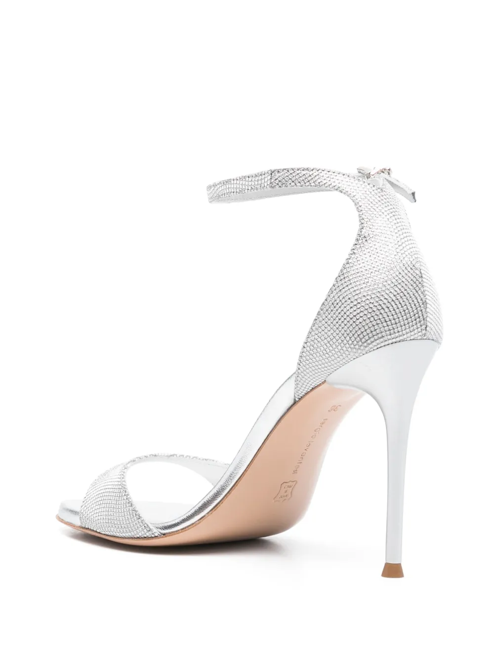 Sergio Levantesi 100mm Rave sandals Silver