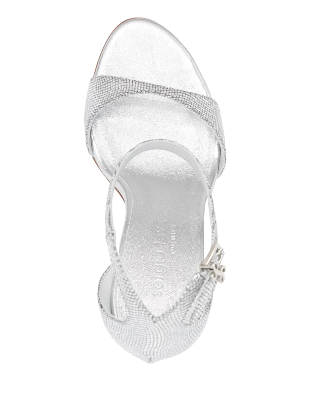Sergio Levantesi 100mm Rave sandals Silver