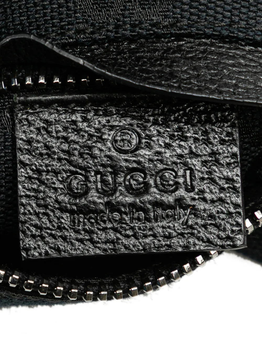 Pre-owned Gucci 2000-2015 Gg Canvas Double Pocket Belt Bag In Black
