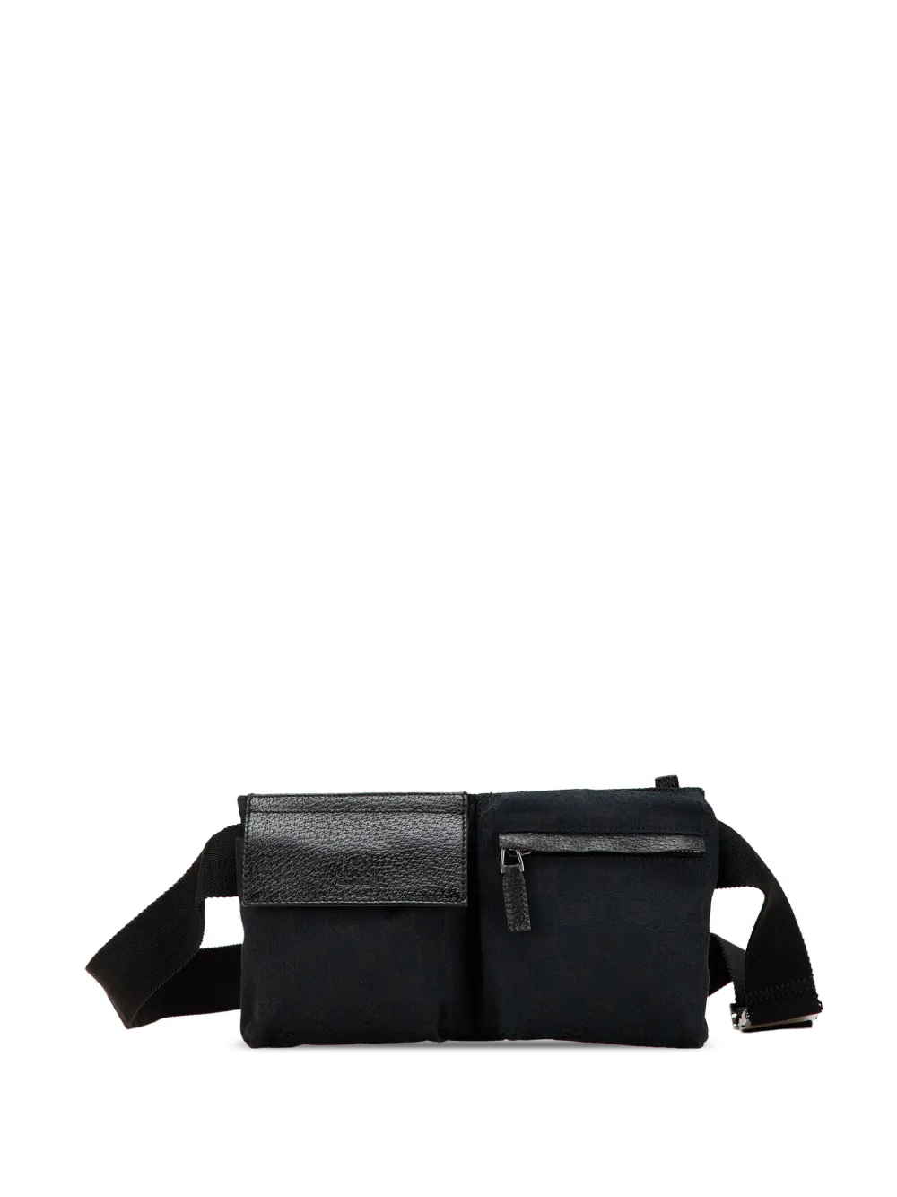 Gucci Pre-Owned 2000-2015 GG Canvas Double Pocket belt bag | Black | Image 1
