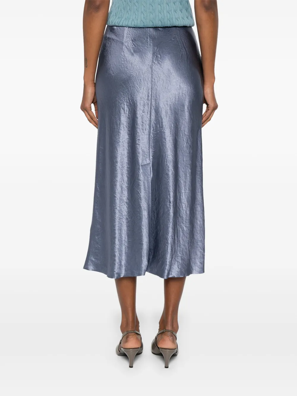Shop Vince Satin Bias Midi Skirt