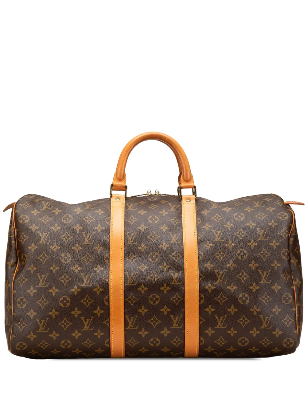 Louis Vuitton Pre-Owned 1989 モノグラム キーポル 50 ボストンバッグ - ブラウン Louis Vuitton Pre-Owned 1989 モノグラム キーポル 50 ボストンバッグ - ブラウン