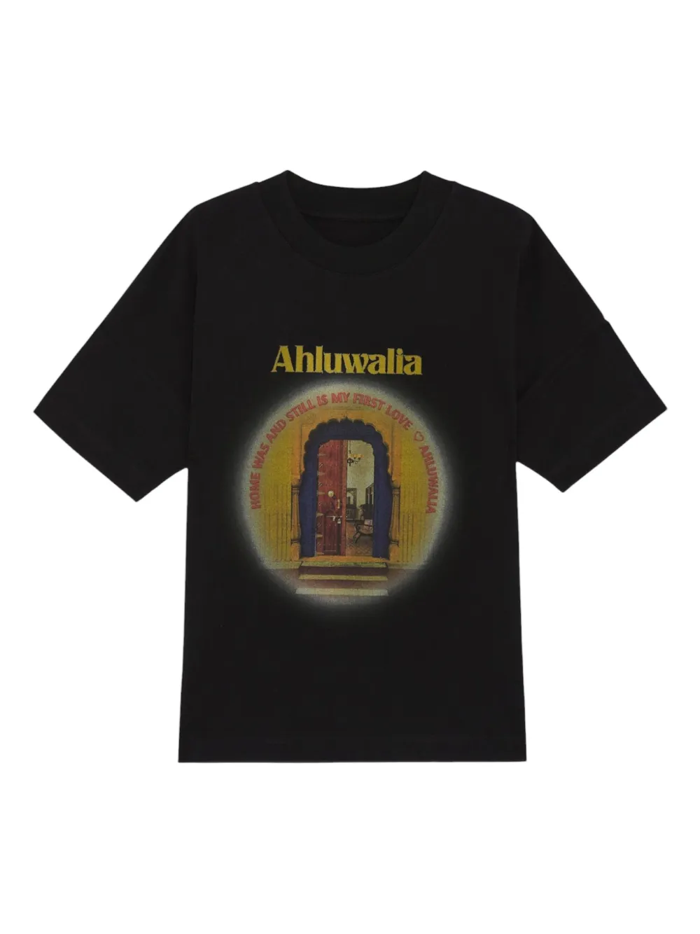Ahluwalia playera con eslogan estampado | negro | Image 1