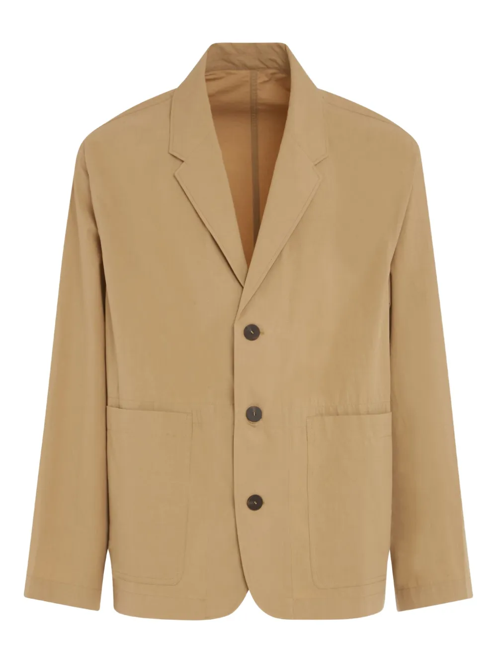 Studio Nicholson three-button patch-pocket jacket Beige