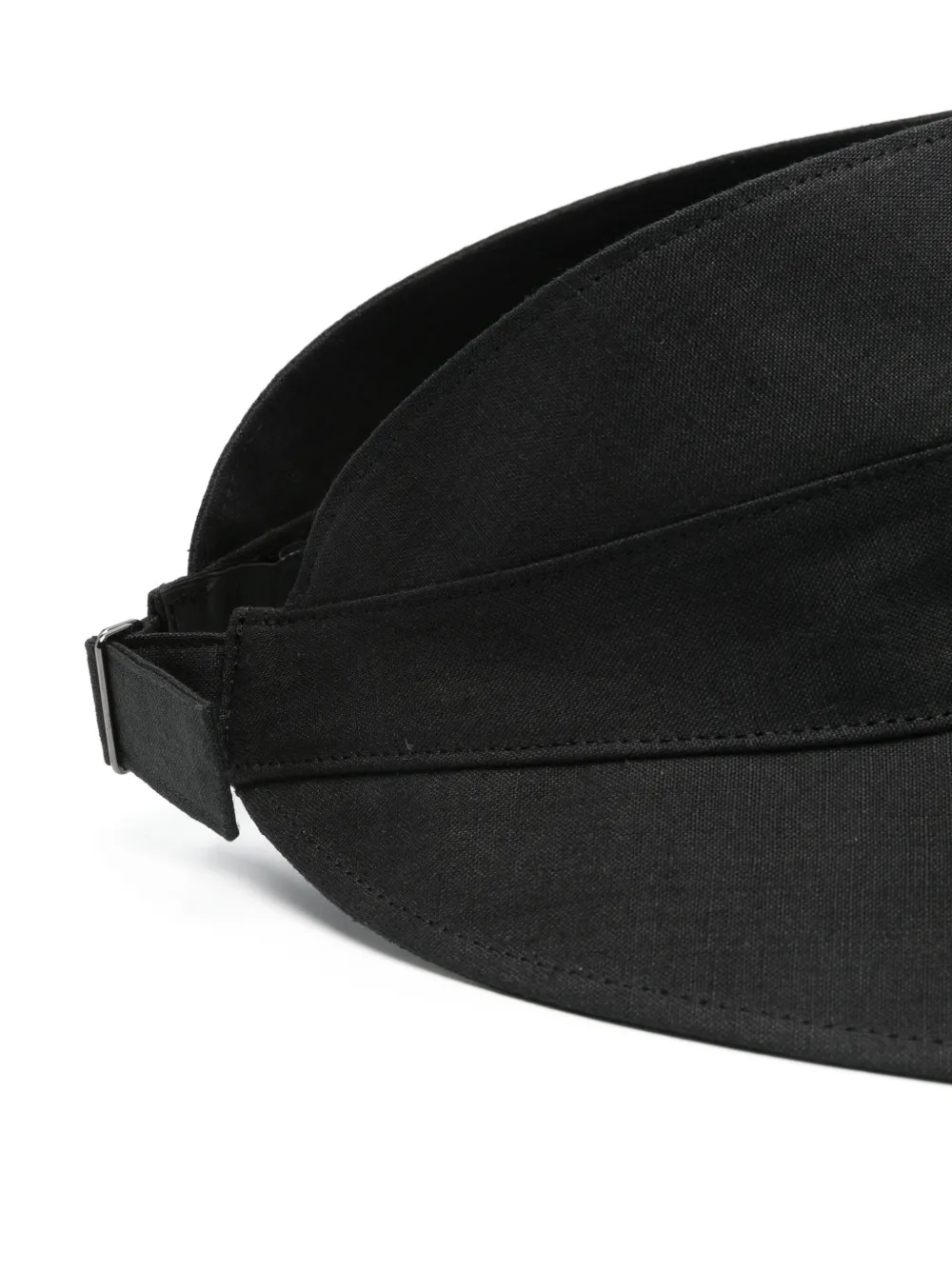 Yohji Yamamoto Linnen zonneklep - Zwart