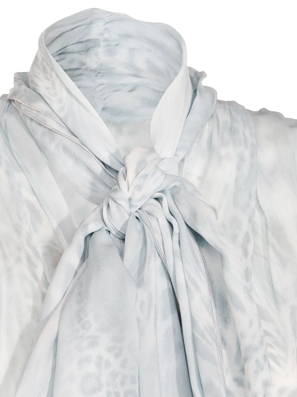 Blumarine Chiffon jurk met print Blauw