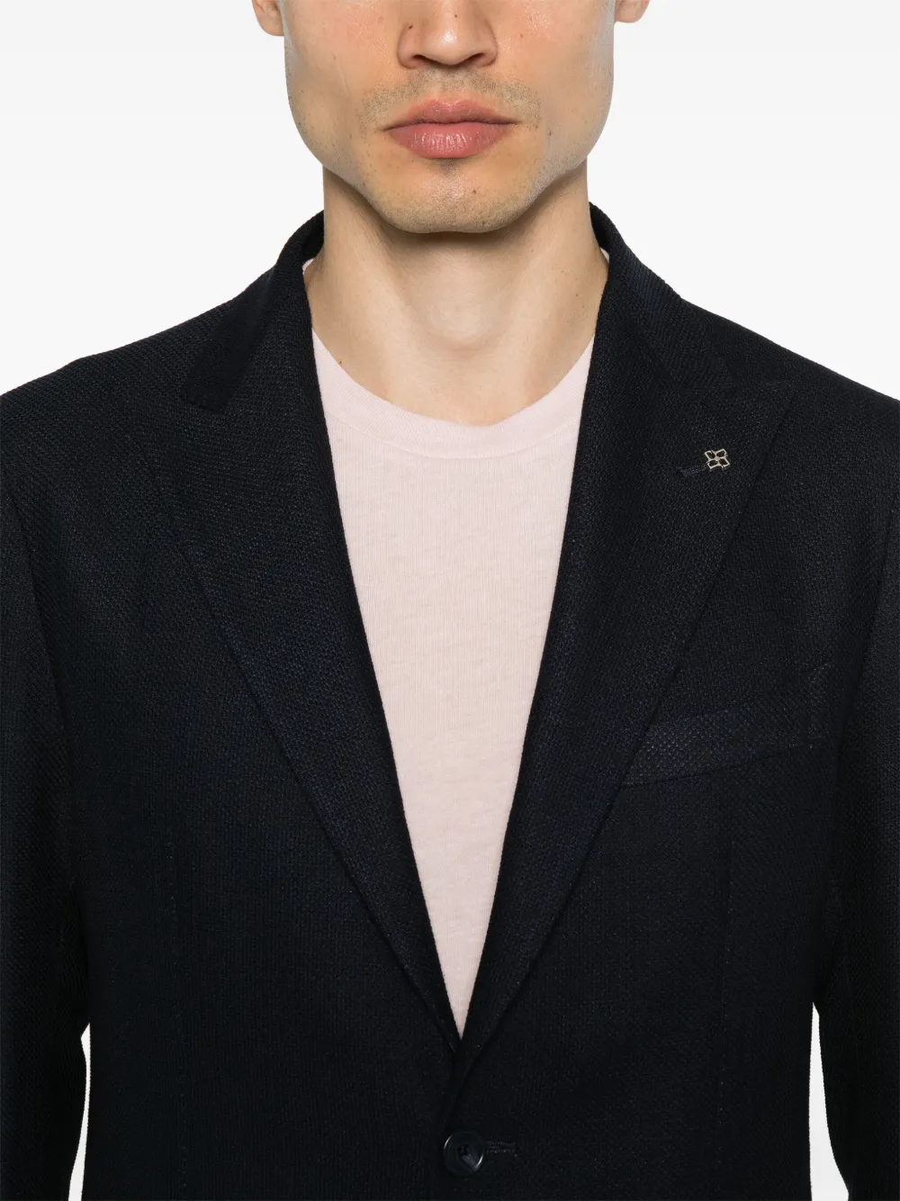 Tagliatore Opengebreide blazer Blauw