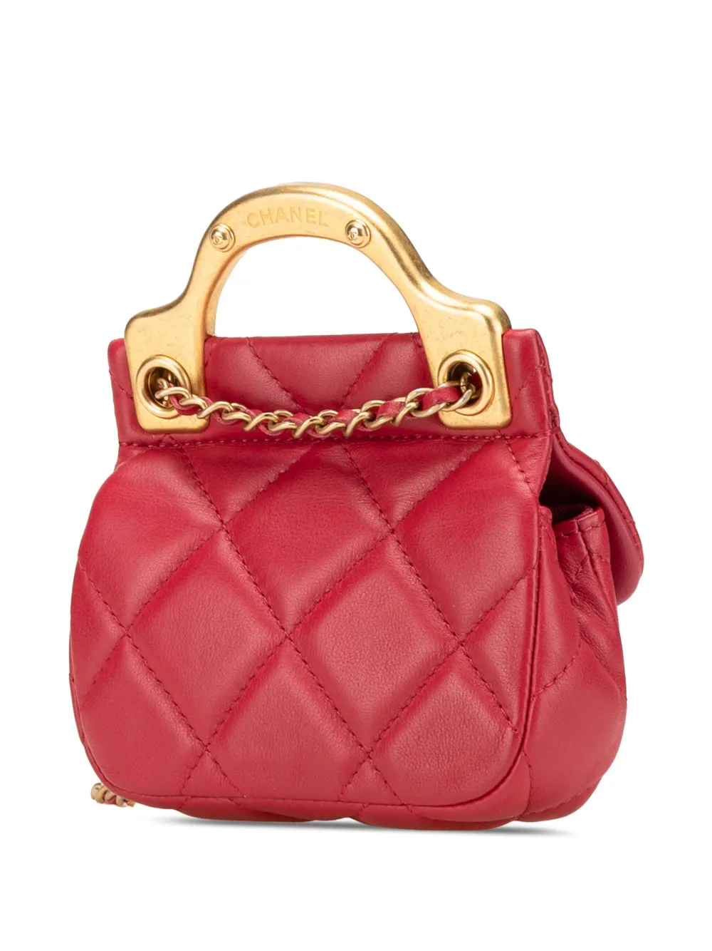 CHANEL Pre-Owned 2021 Quilted Calfskin Lady Card Holder with Chain Top Handle Bag satchel | Pre-Owned | Image 2