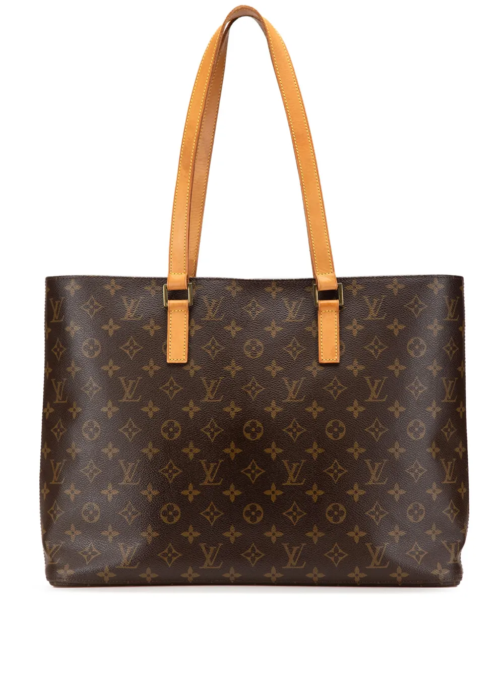 Pre-owned Louis Vuitton 2001 Monogram Luco Tote Bag In Brown