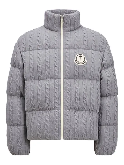 Palm Angels x Moncler Jaqueta Austru de tricô matelassê