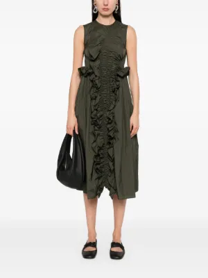 （送料込）CECILIE BAHNSEN Aino ティアードミニドレス Cecilie Bahnsen Aino ティアード ミニドレス | グリーン