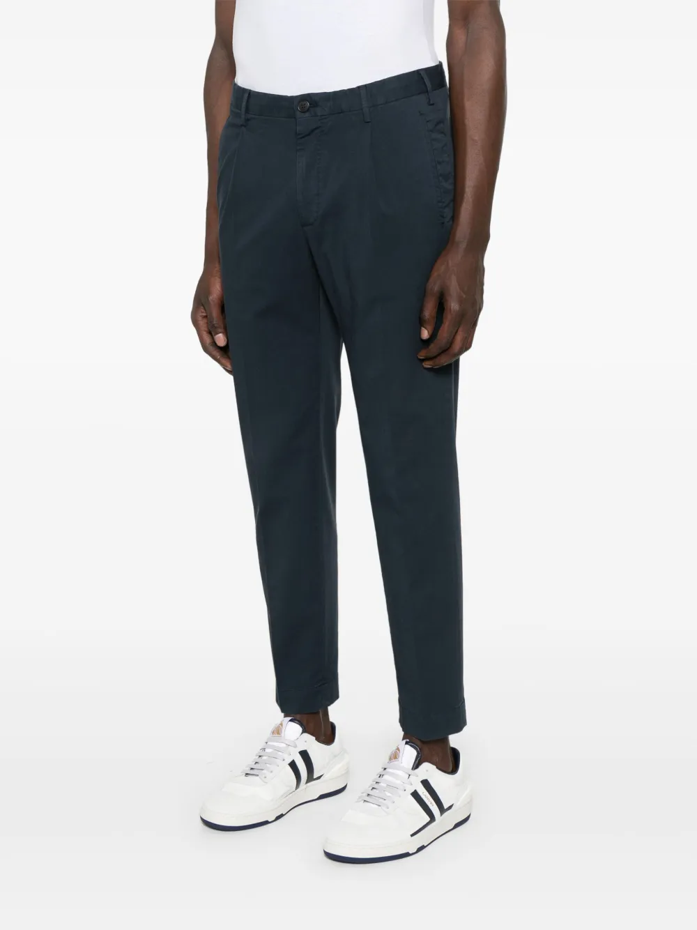 Incotex Broek met geplooid detail Blauw