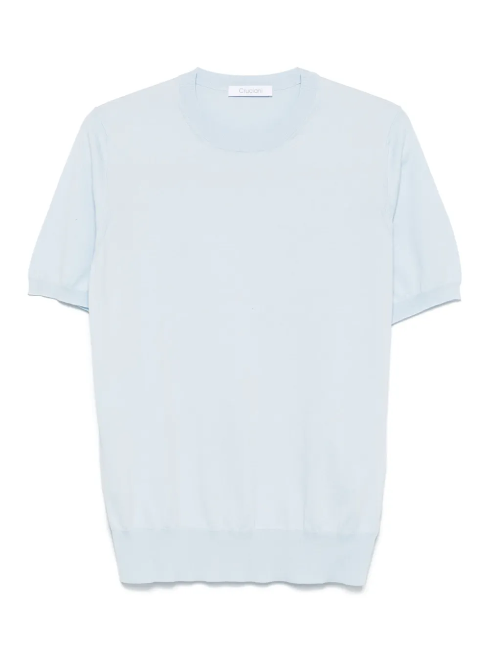Cruciani fine-knit T-shirt | Blue | Image 1