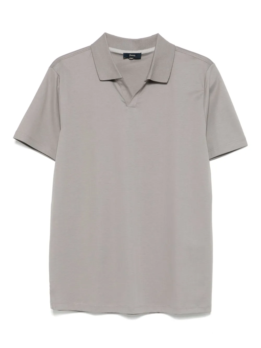 Herno logo-plaque polo shirt | Grey | Image 1