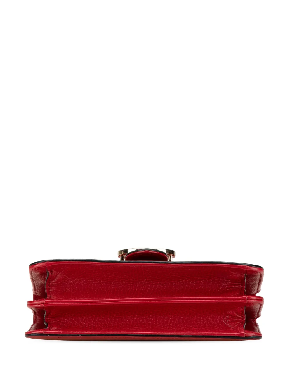 Pre-owned Gucci 2016-present Small Dollar Calfskin Interlocking G Crossbody Bag In Red