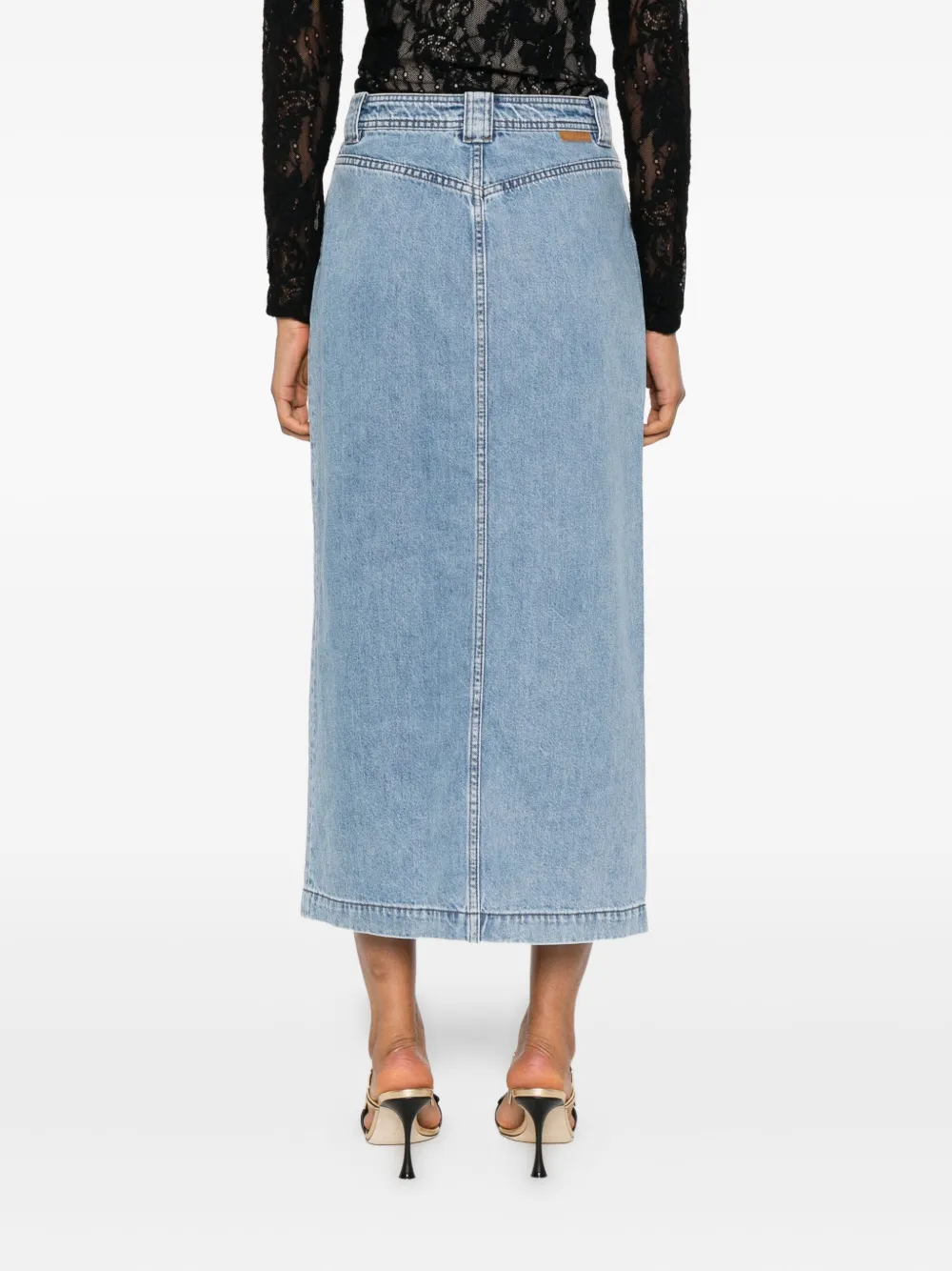 Zimmermann Button-front Flap-pocket Skirt In Blue