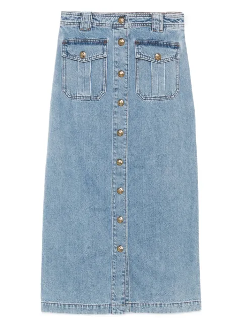 ZIMMERMANN button-front flap-pocket skirt