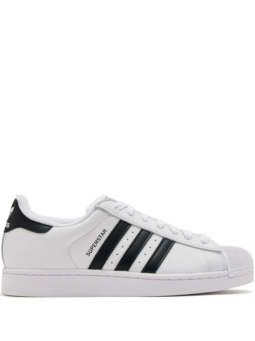 Adidas Originals Superstar Vintage Ostrich-effect Leather Sneakers In White