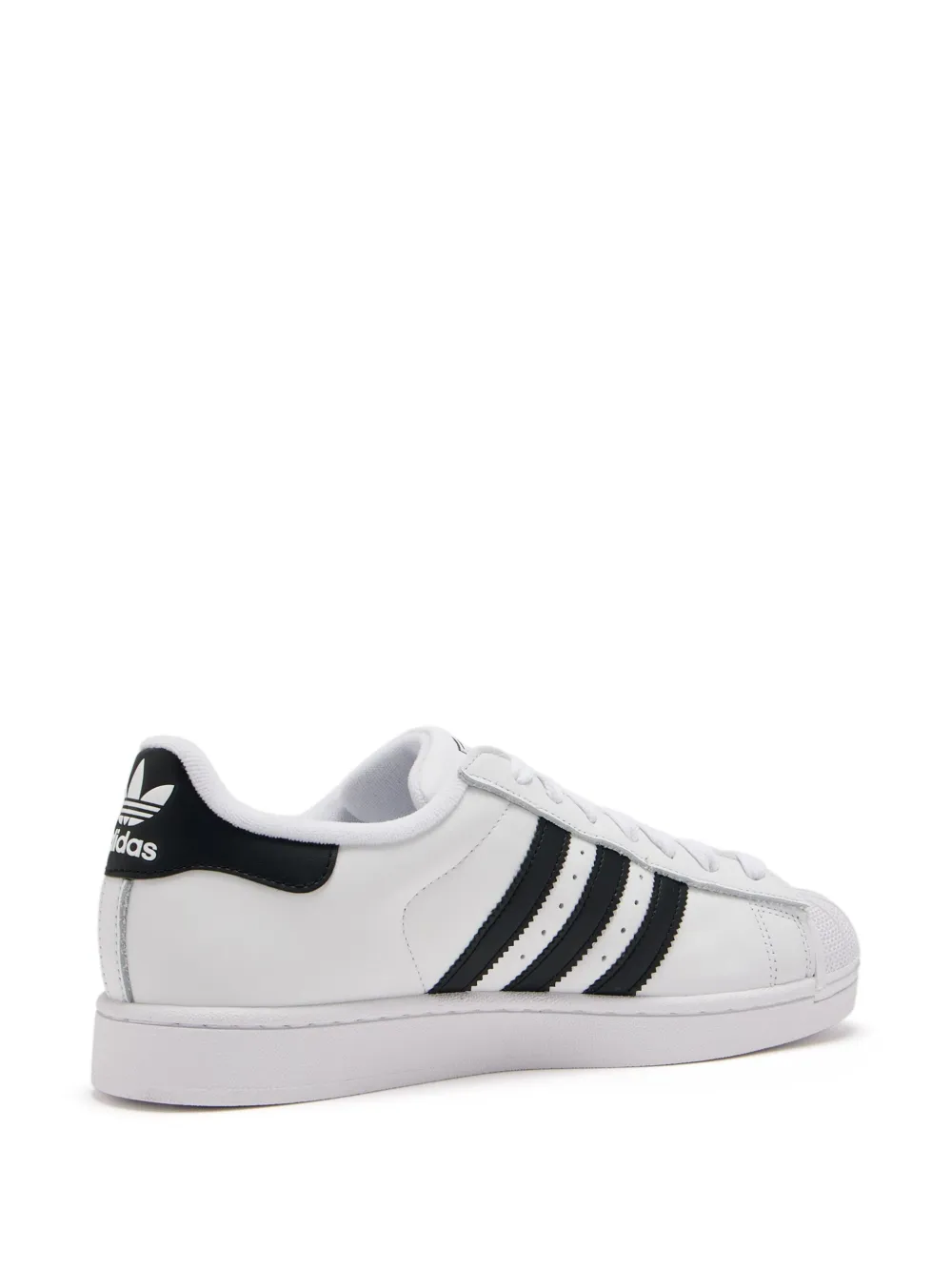 Adidas Originals Superstar Vintage Ostrich-effect Leather Sneakers In White