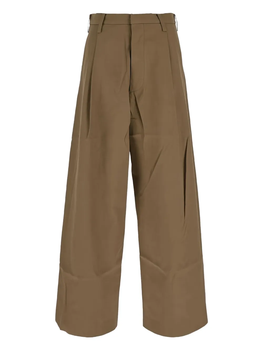 Uma Wang Broek met wijde pijpen Bruin