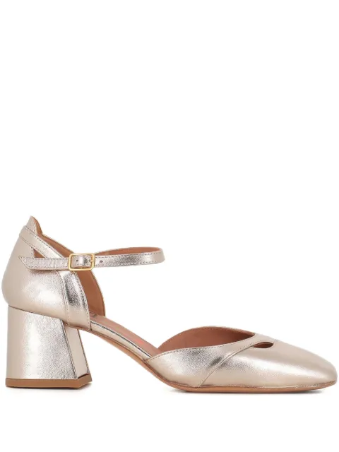 Tassinari zapatillas de piel con tacón de 60mm
