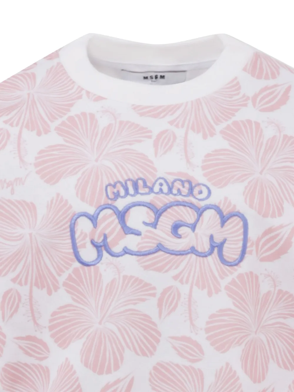 MSGM Kids Sweater met bloemenprint Roze