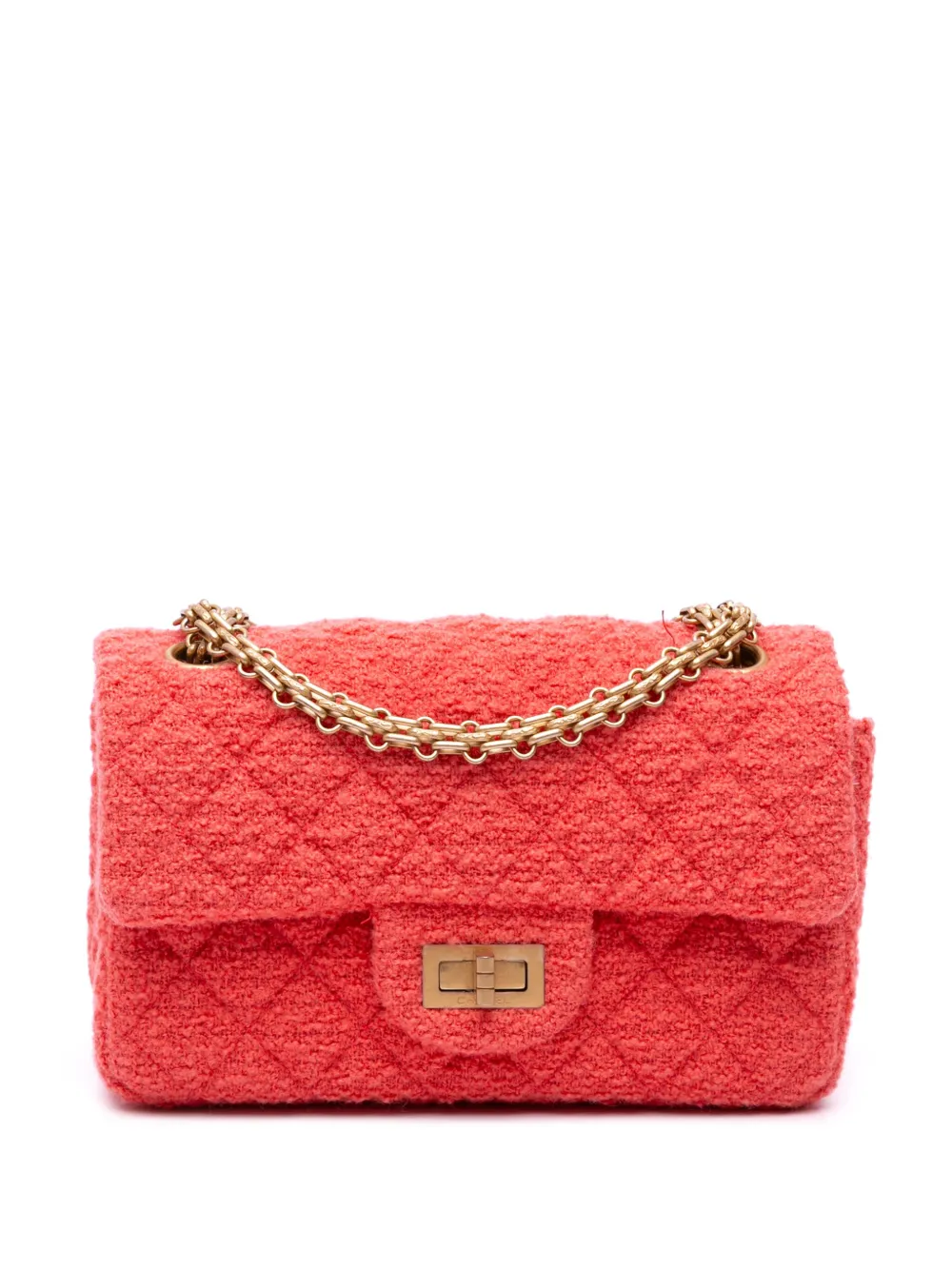 CHANEL Pre-Owned 2020 Reissue 2.55 Quilted Tweed Single Flap 224 shoulder bag | Red | Image 1