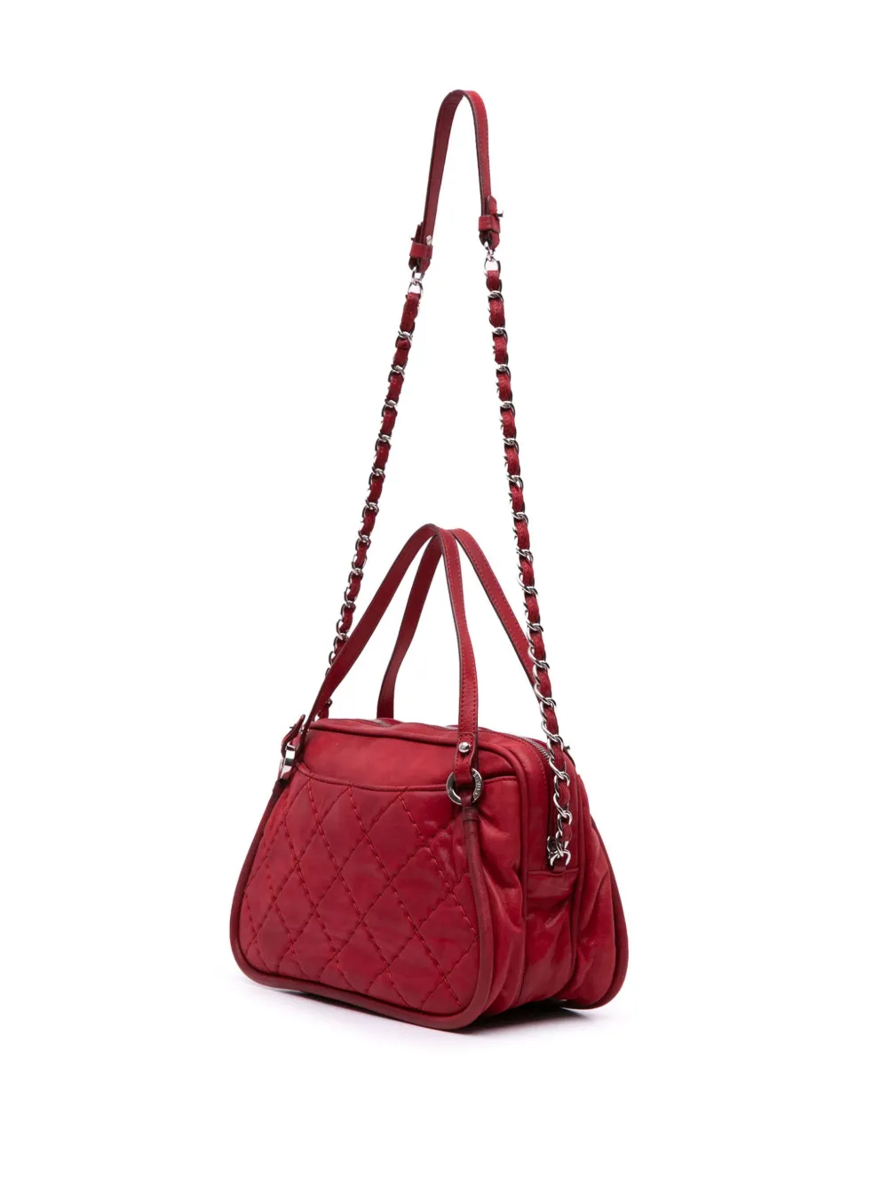 CHANEL Pre-Owned Borsa a tracolla Relax CC in pelle di vitello trapuntata e finitura iridescente 2012 | Pre-owned | Image 2