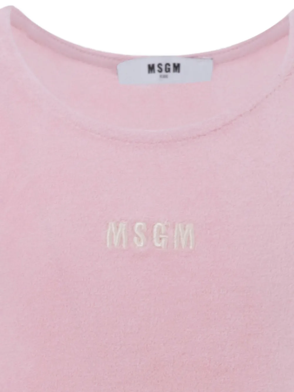 MSGM Kids Cropped tanktop met geborduurd logo Roze