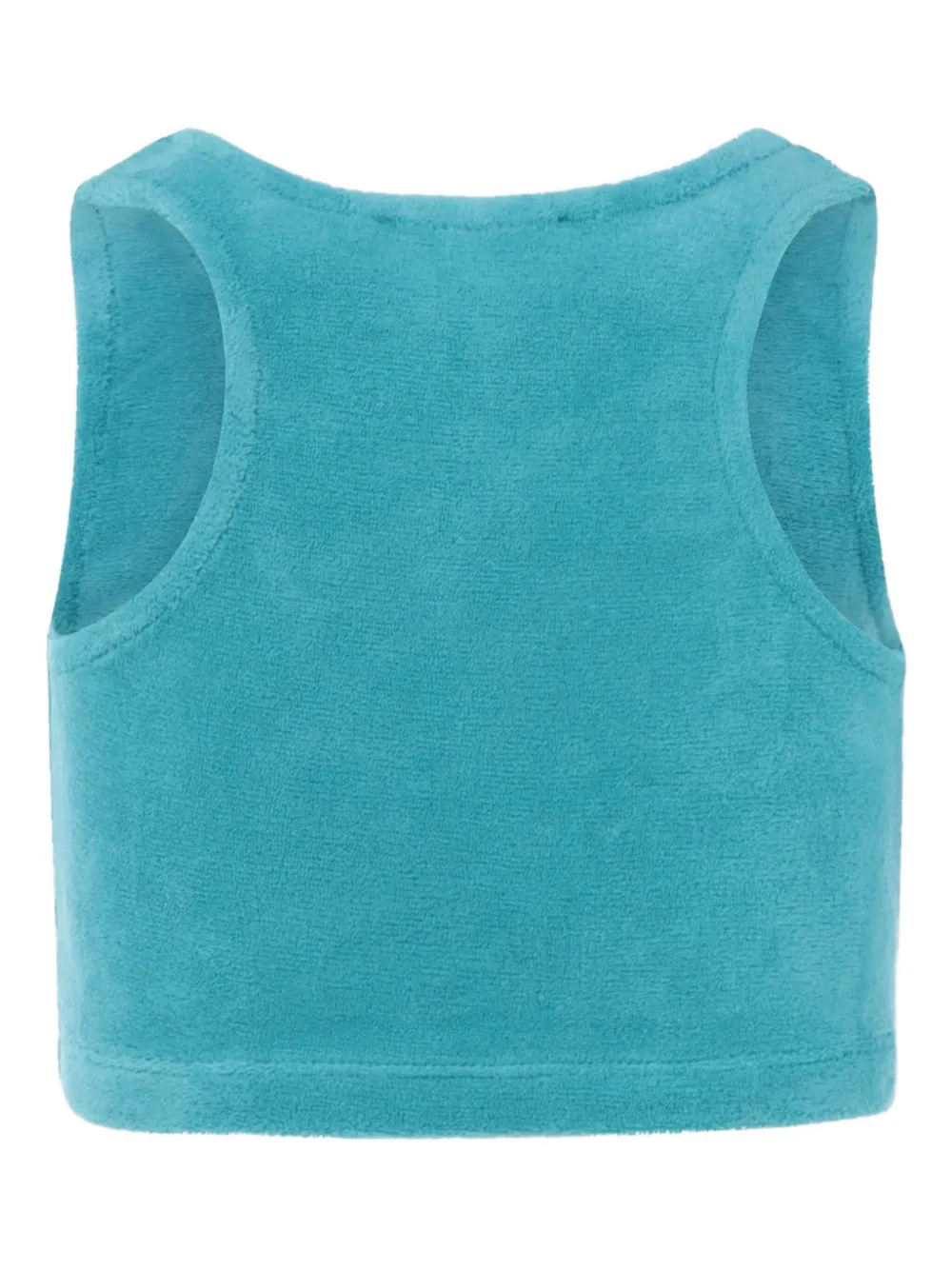 MSGM Kids Cropped tanktop met geborduurd logo Blauw