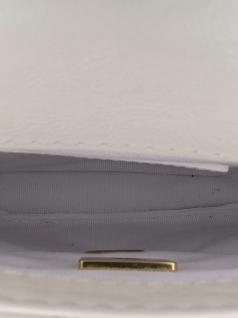 Pre-owned Chanel 2021-2024 Mini Aged Calfskin City School Flap Satchel In White