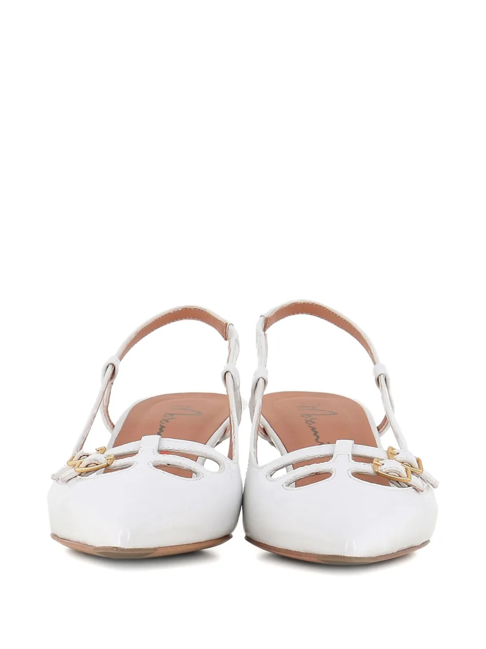Tassinari 55mm leather pumps White
