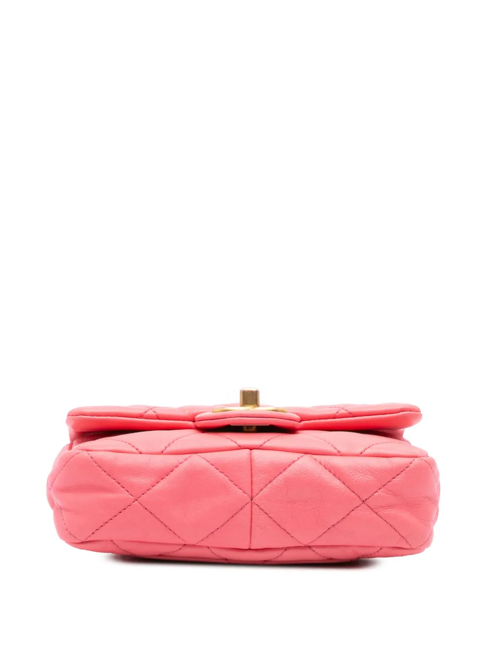 Pre-owned Chanel 2021-2024 Mini Quilted Lambskin Funky Town Flap Shoulder Bag In Pink