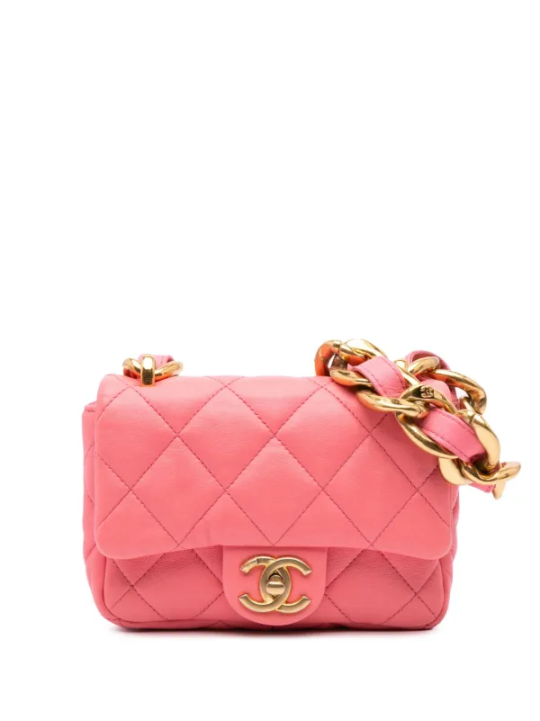 CHANEL Pre-Owned 2021-2024 ミニ マトラッセ ラムスキン ファンキー