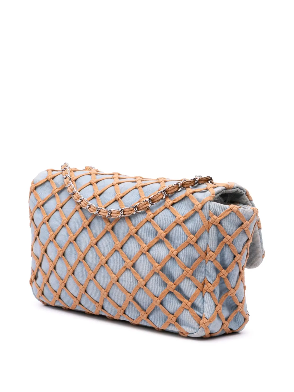 CHANEL Pre-Owned 2010-2011 Jumbo Denim Canebiers Net Flap shoulder bag | Pre-Owned | Image 2