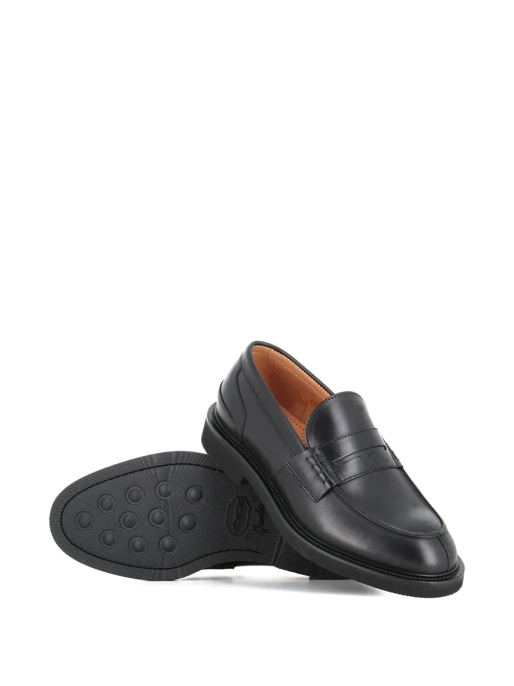 Tassinari leather loafers Black