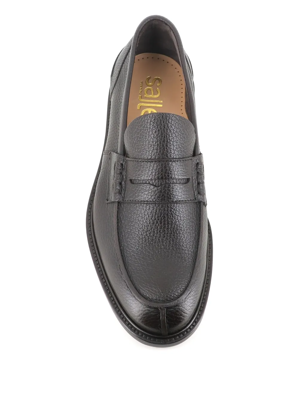 Tassinari Textured Leather Loafers In Brown