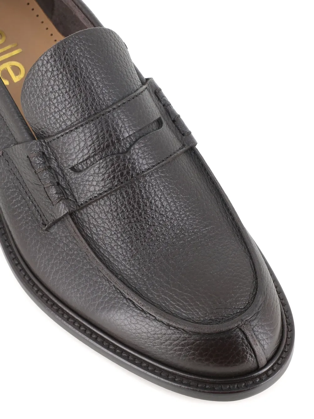 Tassinari Textured Leather Loafers In Brown