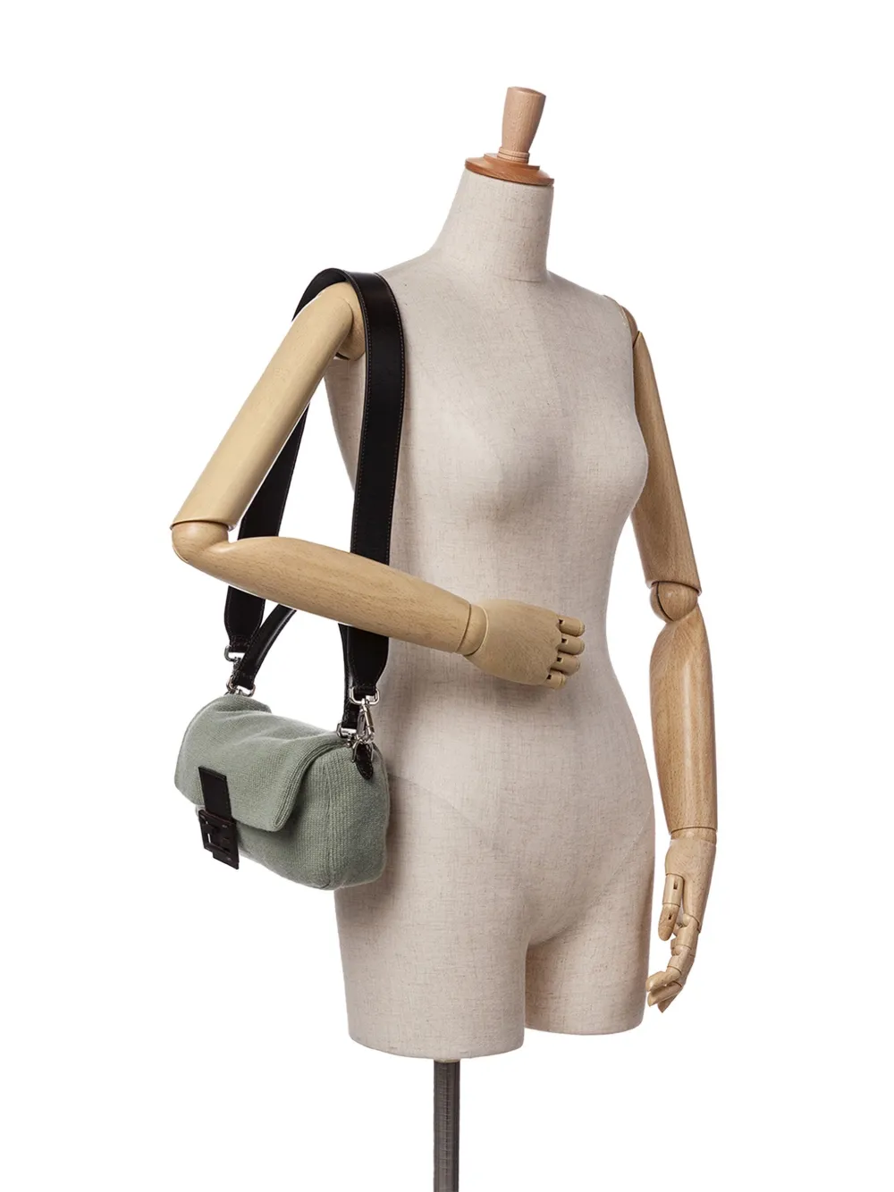 Fendi Pre-Owned 2000-2010 Cashmere Baguette satchel | Image 7