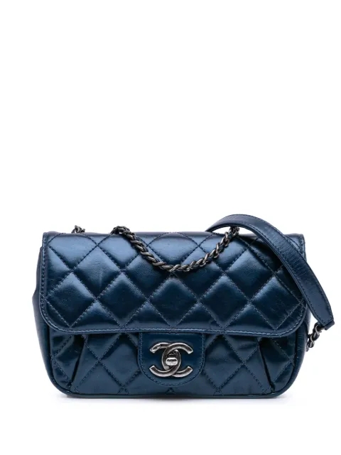 CHANEL Pre-Owned bolsa crossbody Coco Flap mini en piel de becerro capitonada con cadena 2015-2016