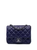 CHANEL Pre-Owned 2016-2017 Mini Square Classic Lambskin Single Flap crossbody bag - Blue