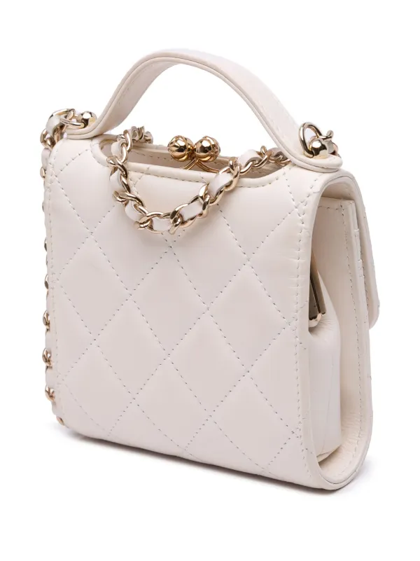 CHANEL Pre-Owned 2021-2024 Mini CC Quilted Lambskin Kiss