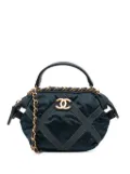 CHANEL Pre-Owned 2021 Nylon Grosgrain Lifestyle Clutch with Chain satchel - Blue