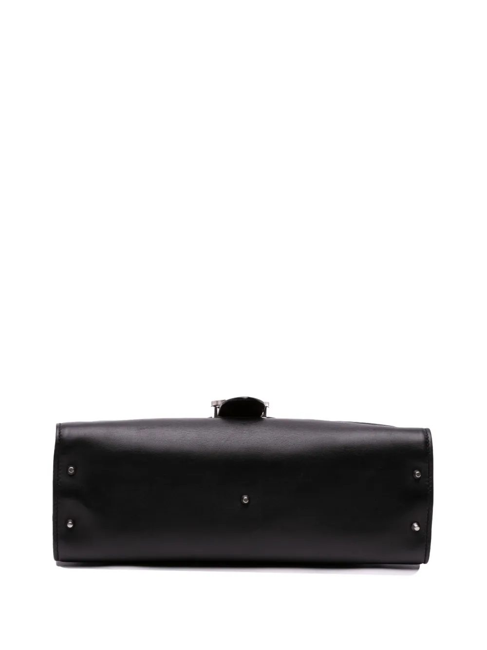 Pre-owned Gucci 2000-2015 Medium Leather Dollar Interlocking G Crossbody Bag In Black