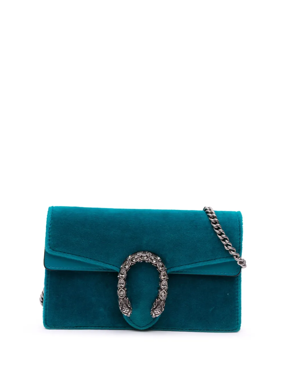 Gucci Pre-Owned Borsa a tracolla Dionysus super mini in velluto 2016-2024 | blu | Image 1